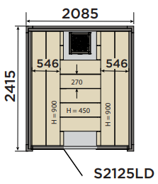 Harvia Solide | Innensauna Fichtenholz Bausatz |  S2119LD / S2122LD / S2125LD