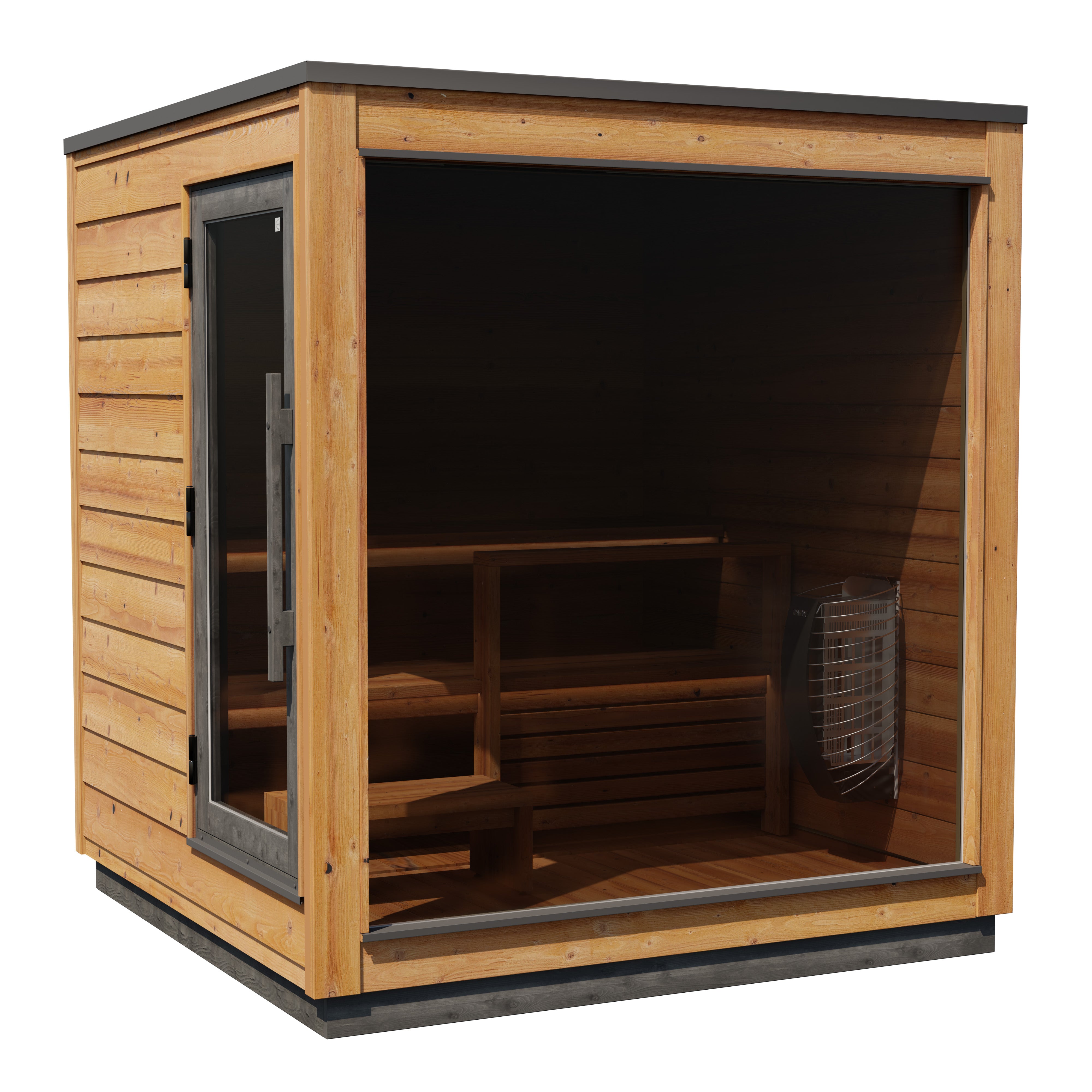 Harvia x Kirami FinVision Sauna M Dawn inkl. Harvia Spirit XW 9 kW Elektroofenset