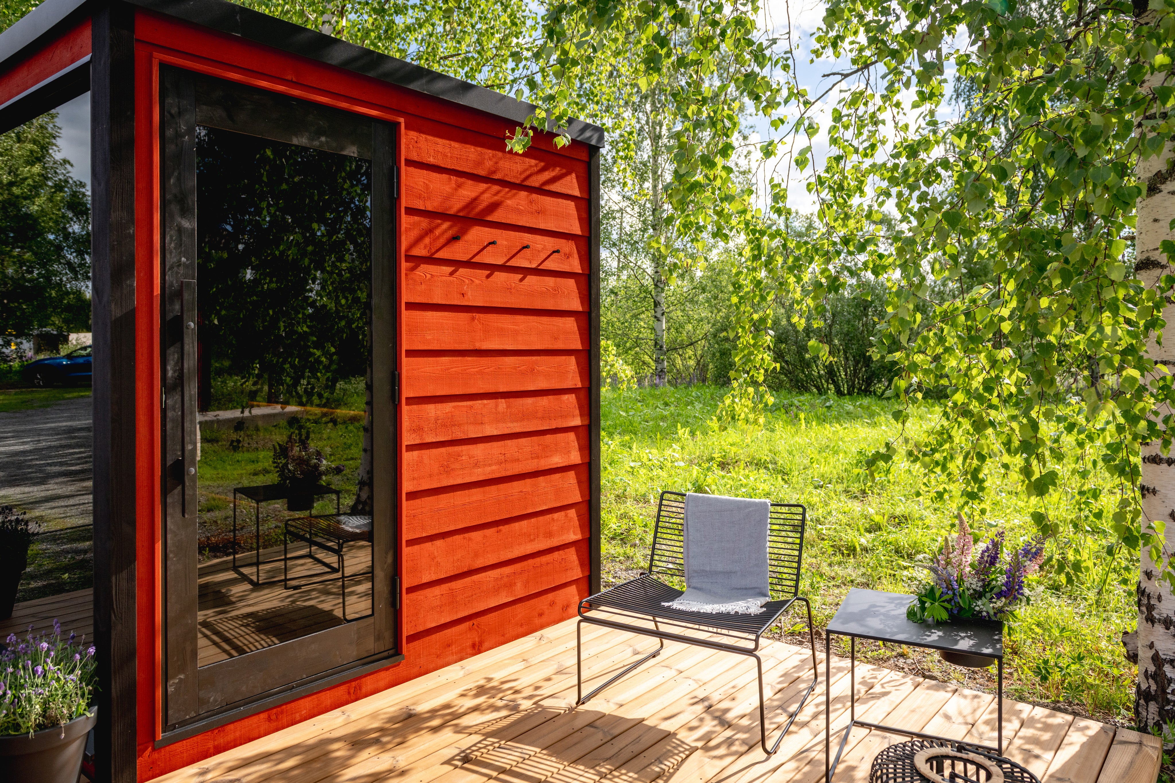 Harvia x Kirami FinVision Sauna M Dawn inkl. Harvia Spirit XW 9 kW Elektroofenset