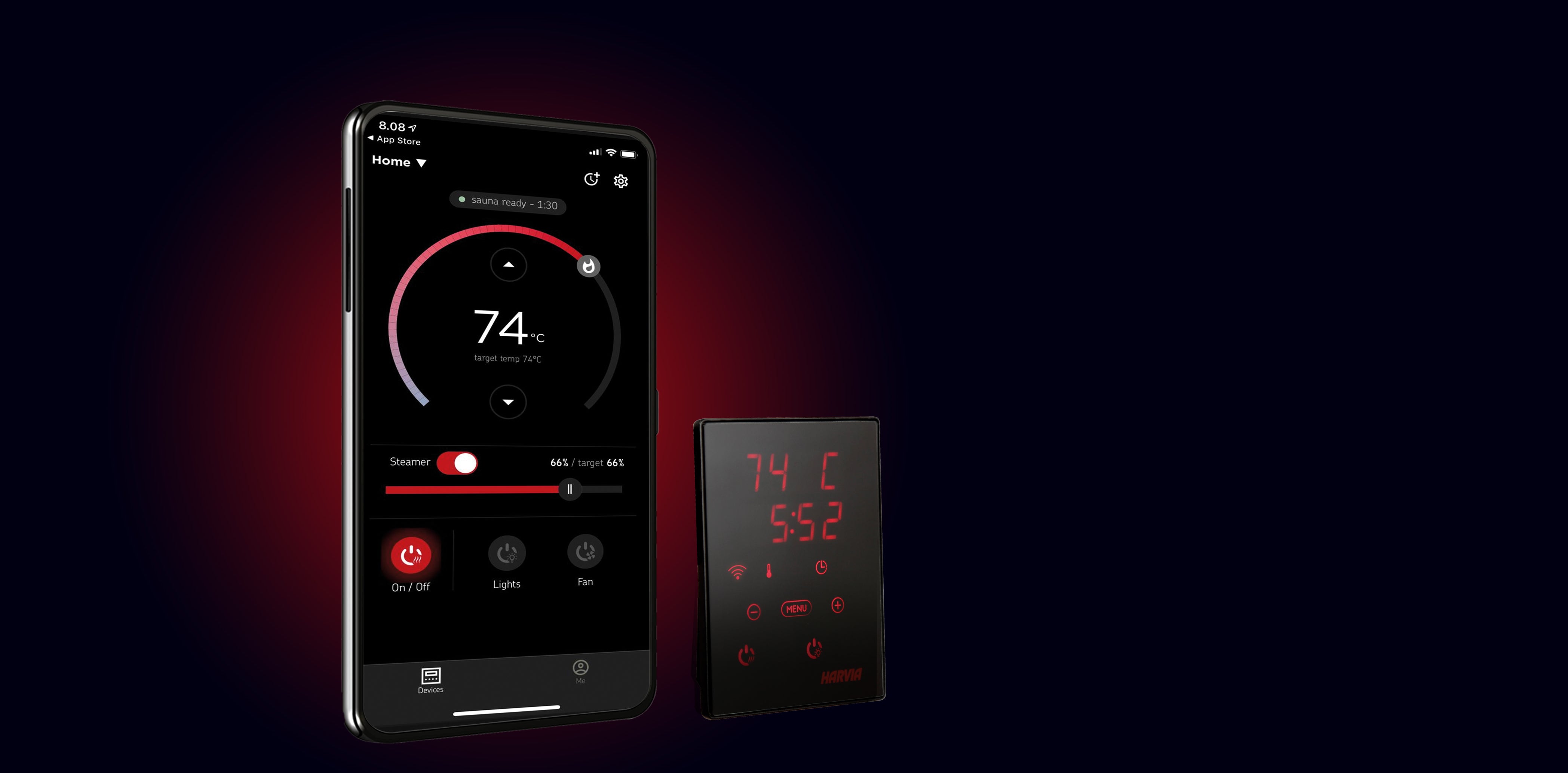 Harvia Xenio CX110 WIFI IPX5 | Wifi-Steuerung für Sauna Elektroöfen bis 11 kW | CX1104IPXW