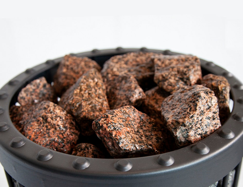 Harvia Dekosteine gerundet weiß / roter Granit 10 kg | 5 - 10 cm | AC4000 / AC5000
